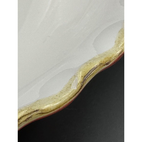 Sur La Table Italy Bowl Scalloped Large 11” Salad Pasta Serving Red White Deep - Picture 7 of 9